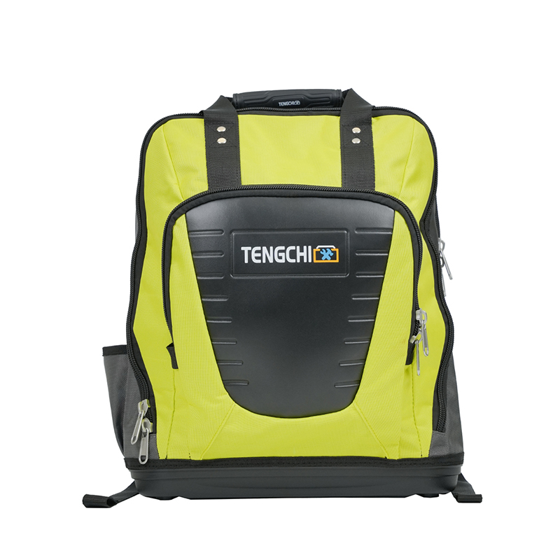 Sac à dos multifonctionnel renforcé avec fond en plastique de 14 pouces pour outils