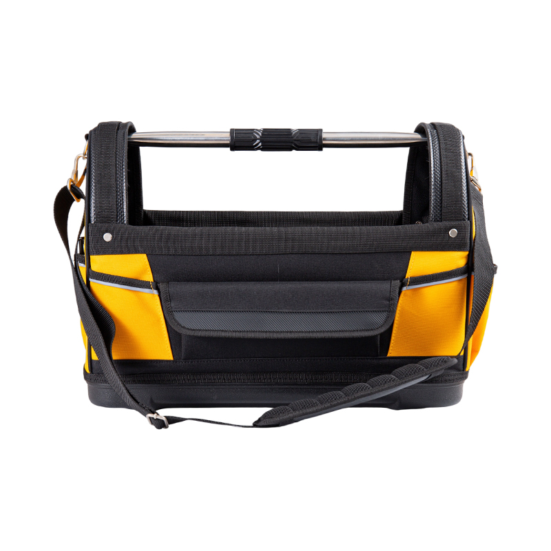 Sac à outils 17«/19» avec fond en plastique polyester et tube en acier, avec bandoulière